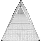 vidaXL Kaninchenkäfig Anthrazit 504,5x80,5x71 cm Verzinkter Stahl