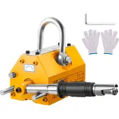 Vevor Magnetheber, 2000kg/4400lbs Zugkraft, 2,5 Sicherheitsfaktor, Neodym & Stahl, Hebemagnet mit Auslösung, permanente Hebemagnete, Schwerlastmagnet für Winde, Werkstattkran, Block, Platte, 1000 kg