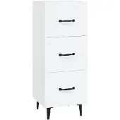 Syfax Sideboard Weiß 34,5x34x90 cm Holzwerkstoff