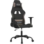 Syfax Gaming-Stuhl mit Massagefunktion Schwarz und Taupe Stoff