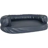 Syfax Hundebett Ergonomisch Schaumstoff Dunkelblau 88x65cm Kunstleder