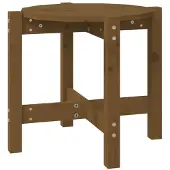 Syfax Couchtisch Honigbraun Ø 52,5x45 cm Massivholz Kiefer
