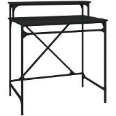 Syfax Schreibtisch Schwarz 80x50x90 cm Holzwerkstoff und Eisen