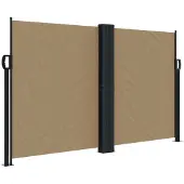 Syfax Seitenmarkise Ausziehbar Taupe 140x1000 cm