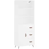 Syfax Highboard Weiß 69,5x34x180 cm Holzwerkstoff