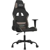 Syfax Gaming-Stuhl Schwarz und Taupe Stoff