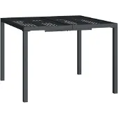 Syfax Gartentisch Anthrazit 100x100x72 cm Stahl