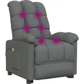 Syfax Massagesessel Dunkelgrau Stoff