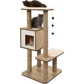 Dripio Katzenbaum mit hoher Basis, Eiche, 56x56x81,5 cm