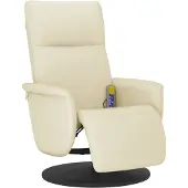 Syfax Massagesessel mit Fußteil Creme Kunstleder