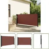 The Living Store Seitenmarkise Ausziehbar Braun 120x500 cm