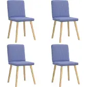 Syfax Esszimmerstühle 4 Stk. Jeansblau Stoff