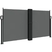 Syfax Seitenmarkise Ausziehbar Anthrazit 120x1000 cm