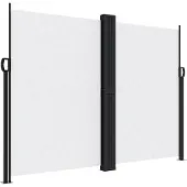 Syfax Seitenmarkise Ausziehbar Weiß 180x1200 cm