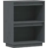 Syfax Beistellschrank Grau 60x34x75 cm Massivholz Kiefer
