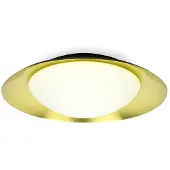 Faro LED-Wandlampe Side 450, schwarz/gold, Stahl/Glas, Ø 45 cm