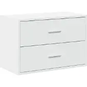 Syfax Schrank mit 2 Schubladen Weiß 60x31x40 cm Holzwerkstoff