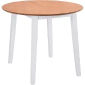 Syfax Esstisch Klappbar Rund MDF Weiß