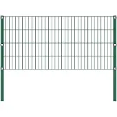vidaXL Zaunelement mit Pfosten Eisen 1730 x 80 cm Grün