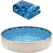 Vevor Runde Poolfolie, φ1006x120 cm, Innenfolie, Ersatzfolie, Innenhülle, Schwimmbadfolie, Vinylfolie im Unibead-Stil mit Standardstärke, verschleißfest, für Aufstellpools mit 132 cm Wandhöhe
