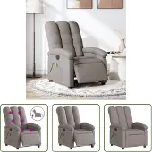 The Living Store Massagesessel Elektrisch Taupe Stoff