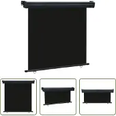 The Living Store Balkon-Seitenmarkise 165x250 cm Schwarz