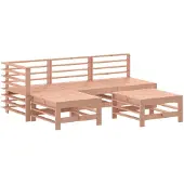 Syfax 5-tlg. Garten-Lounge-Set Massivholz Douglasie