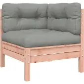 Syfax Garten-Ecksofa mit Kissen Massivholz Douglasie