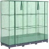 Syfax Hochbeet mit Gewächshausabdeckung Rattanoptik 120x40x123 cm