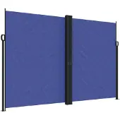 Syfax Seitenmarkise Ausziehbar Blau 220x1200 cm