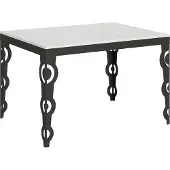 Itamoby Ausziehbarer Tisch 90x120/380 cm Karamay Evolution Gestell Weiß Esche Anthrazit