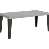 Itamoby Ausziehbarer Tisch 90x180/440 cm Gestell Flame Cement Anthrazit