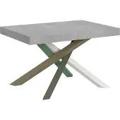 Itamoby Ausziehbarer Tisch 90x140/244 cm Volantis Cemento Gestell 4/A
