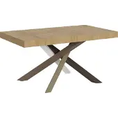 Itamoby Ausziehbarer Tisch 90x160/264 cm Volantis Quercia Natura Gestell 4/C