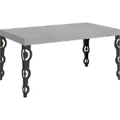Itamoby Ausziehbarer Tisch 90 x 160/264 cm, Gestell Karamay Cement Anthrazit