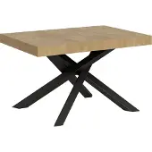 Itamoby Ausziehbarer Tisch 90x130/390 cm Volantis Quercia Natura Gestell Anthrazit