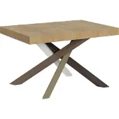 Itamoby Ausziehbarer Tisch 90x140/244 cm Volantis Quercia Natura Gestell 4/C