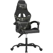Syfax Gaming-Stuhl Drehbar Schwarz und Tarnfarben Kunstleder