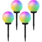 Greenblue Solarlampe freistehend Garten Kugel 25x25x58cm RGB LED GB165