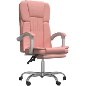 Syfax Bürostuhl mit Liegefunktion Rosa Kunstleder