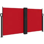 Syfax Seitenmarkise Ausziehbar Rot 120x1000 cm