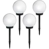 Greenblue 4x Solarlampe freistehend Garten Kugel 30x30x63 cm GB168