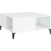 Syfax Couchtisch Weiß 80x80x36,5 cm Holzwerkstoff