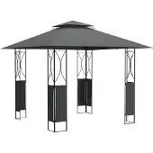 Syfax Pavillon mit Dach Anthrazit 300x300x270 cm Stahl