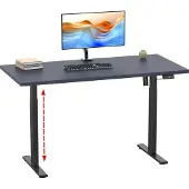 VCM Schreibtisch "Schreibtisch höhenverstellbar Lona 110x80", schwarz (schwarz, anthrazit), B:110cm T:80cm, Tische, Schreibtisch