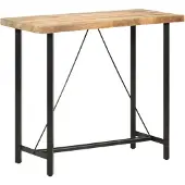 Syfax Bartisch 120x58x107 cm Raues Mangoholz