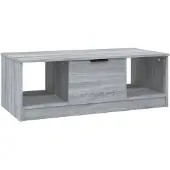 Syfax Couchtisch Grau Sonoma 102x50x36 cm Holzwerkstoff