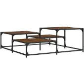 Syfax Couchtisch Braun Eichen-Optik 107x107x40 cm Holzwerkstoff