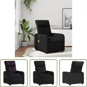 The Living Store Massagesessel Schwarz Kunstleder