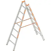 Layher Topic 1039 Sprossenstehleiter 2x7 Sprossen